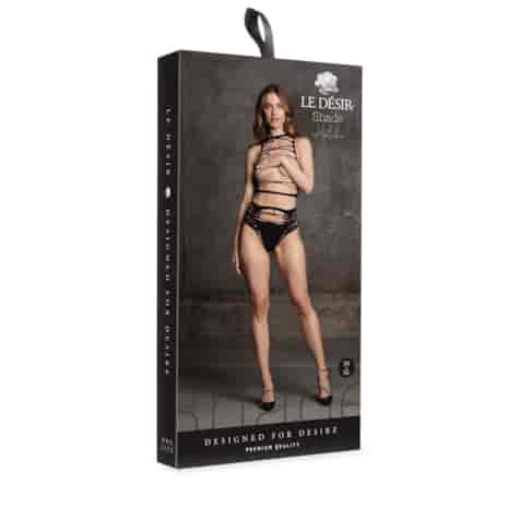 Helike XLV - Two Piece with Open Cups, Crop Top and Pantie - One Size