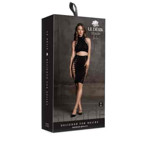 Kala XXXVII - Two Piece with Turtleneck, Crop Top and Skirt - One Size