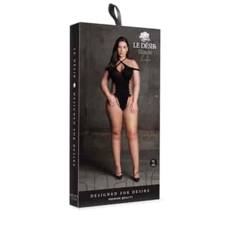 Leda XIII - Body with Crossed Neckline and Off Shoulder Straps - Plus Size