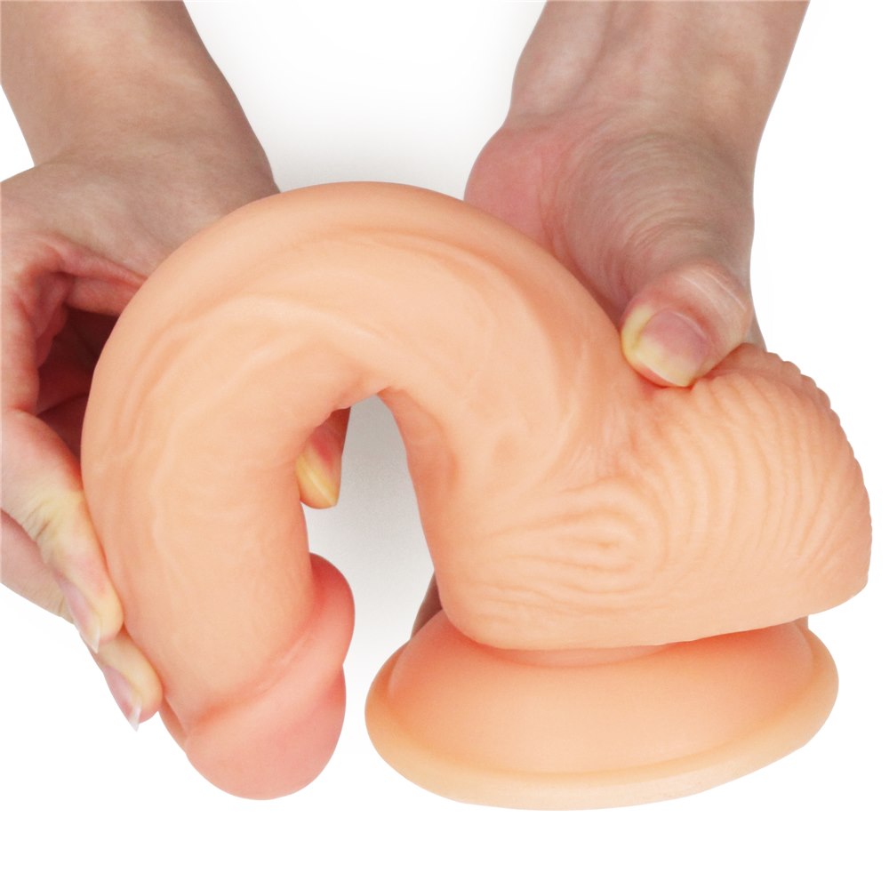 Dildo cyberskóra z przyssawką The Ultra Soft Dude 20 cm Lovetoy — zdjęcie 7