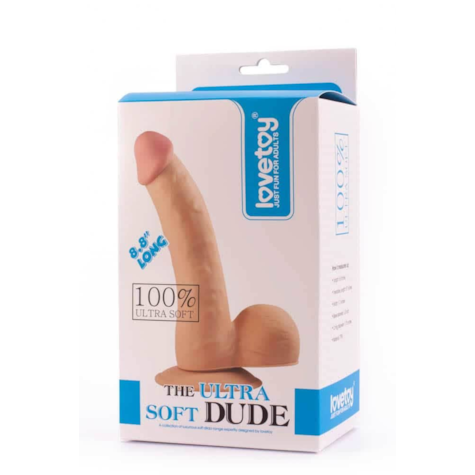 Dildo cyberskóra z przyssawką The Ultra Soft Dude 20 cm Lovetoy