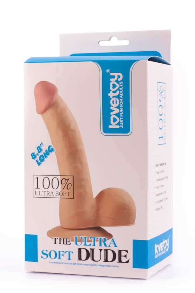 Dildo cyberskóra z przyssawką The Ultra Soft Dude 20 cm Lovetoy