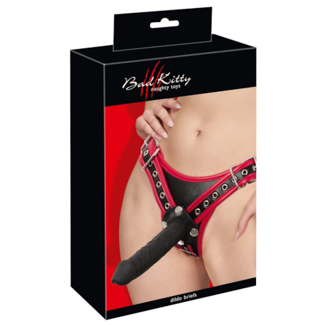 Uprząż Strap-On z 3 dildami XXL Bad Kitty