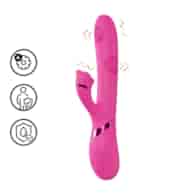 Fiore - G-Spot Air Wave Vibrating and Tapping Flared Clitoral Stimulator - Pink