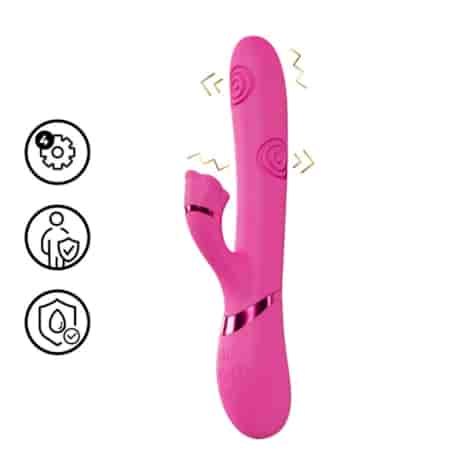 Fiore - G-Spot Air Wave Vibrating and Tapping Flared Clitoral Stimulator - Pink