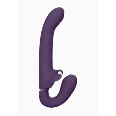 Satu - Pulse-Wave and Vibrating Strapless Strapon - Purple