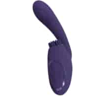 Gen - Triple Motor G-Spot Vibrator with Pulse Wave and Vibrating Bristles - Purple