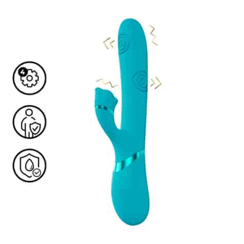 Fiore - G-Spot Air Wave Vibrating and Tapping Flared Clitoral Stimulator - Blue
