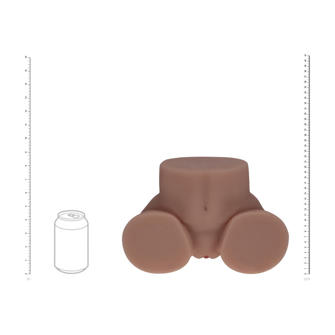 Bodyforms - Kaya Bloom - Dual Entry Vibrating Masturbator - 2,4 kg / 5.4 lbs - Brown — zdjęcie 3