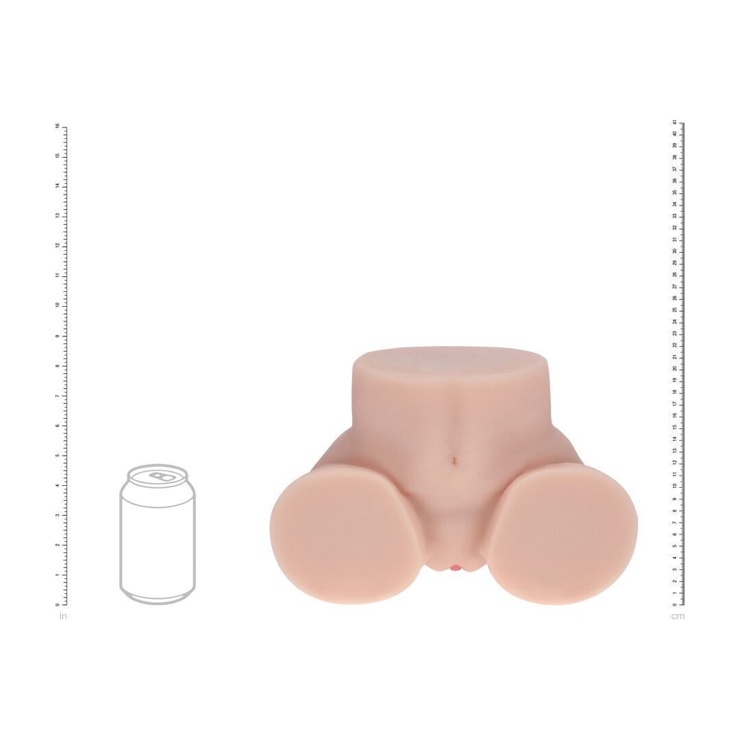 Bodyforms - Rina Brooks - Dual Entry Vibrating Masturbator - 2,4 kg / 5.4 lbs - Flesh — zdjęcie 3