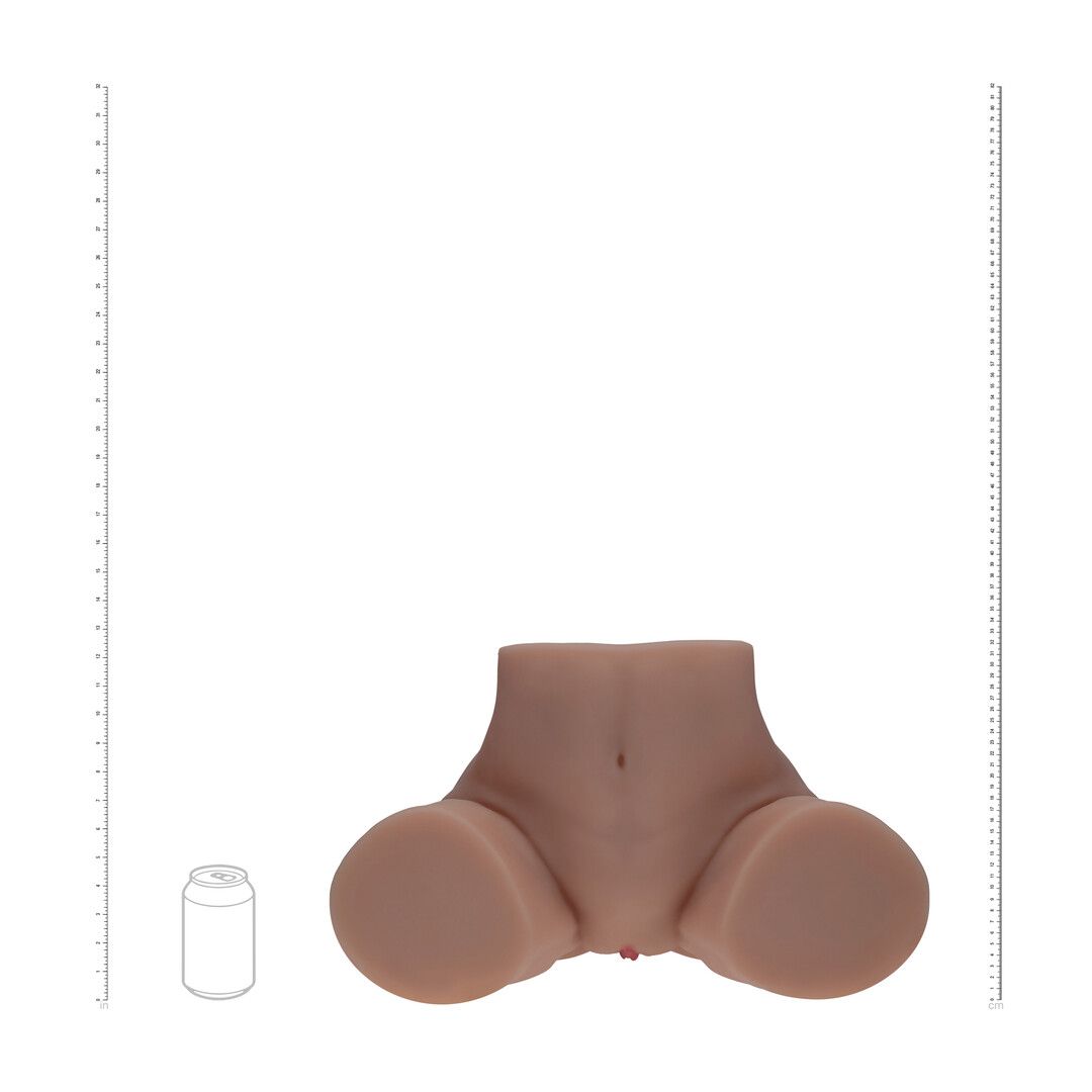 Bodyforms - Clara Vossin - Dual Entry Vibrating Masturbator - 6,3 kg / 14.1 lbs - Brown — zdjęcie 3