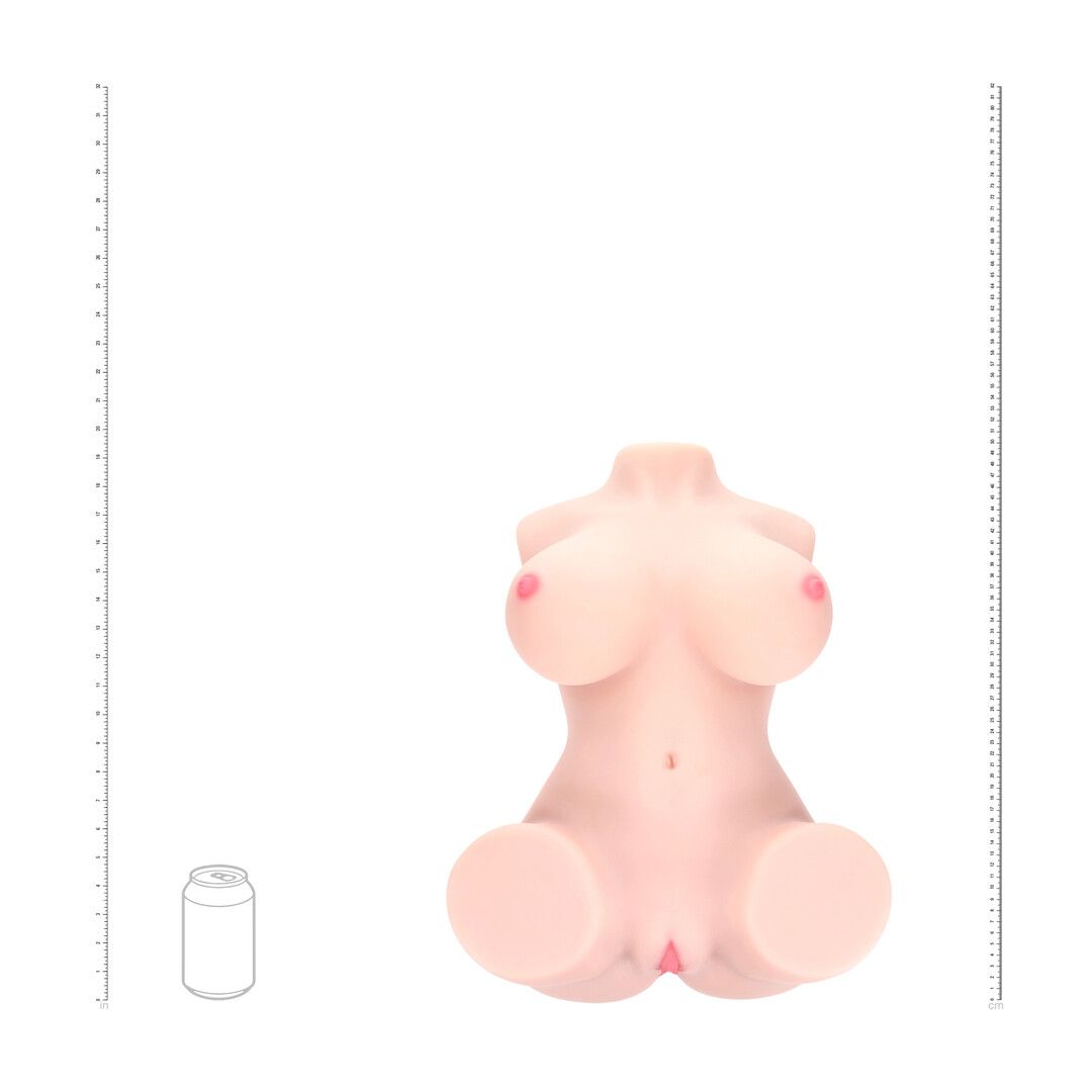 Bodyforms - Aveline Luxe - Dual Entry Vibrating Masturbator - 14 kg / 30.9 lbs - Flesh — zdjęcie 3