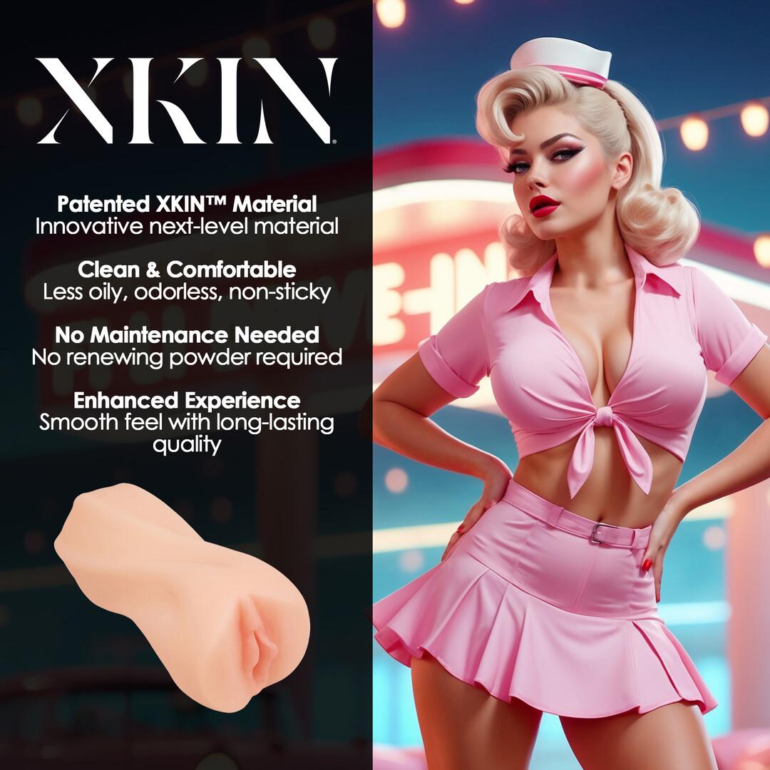 Pinup Dolls - Carhop Cutie Darla Smashburger - TPE Medium Masturbator - 202g - Flesh — zdjęcie 4