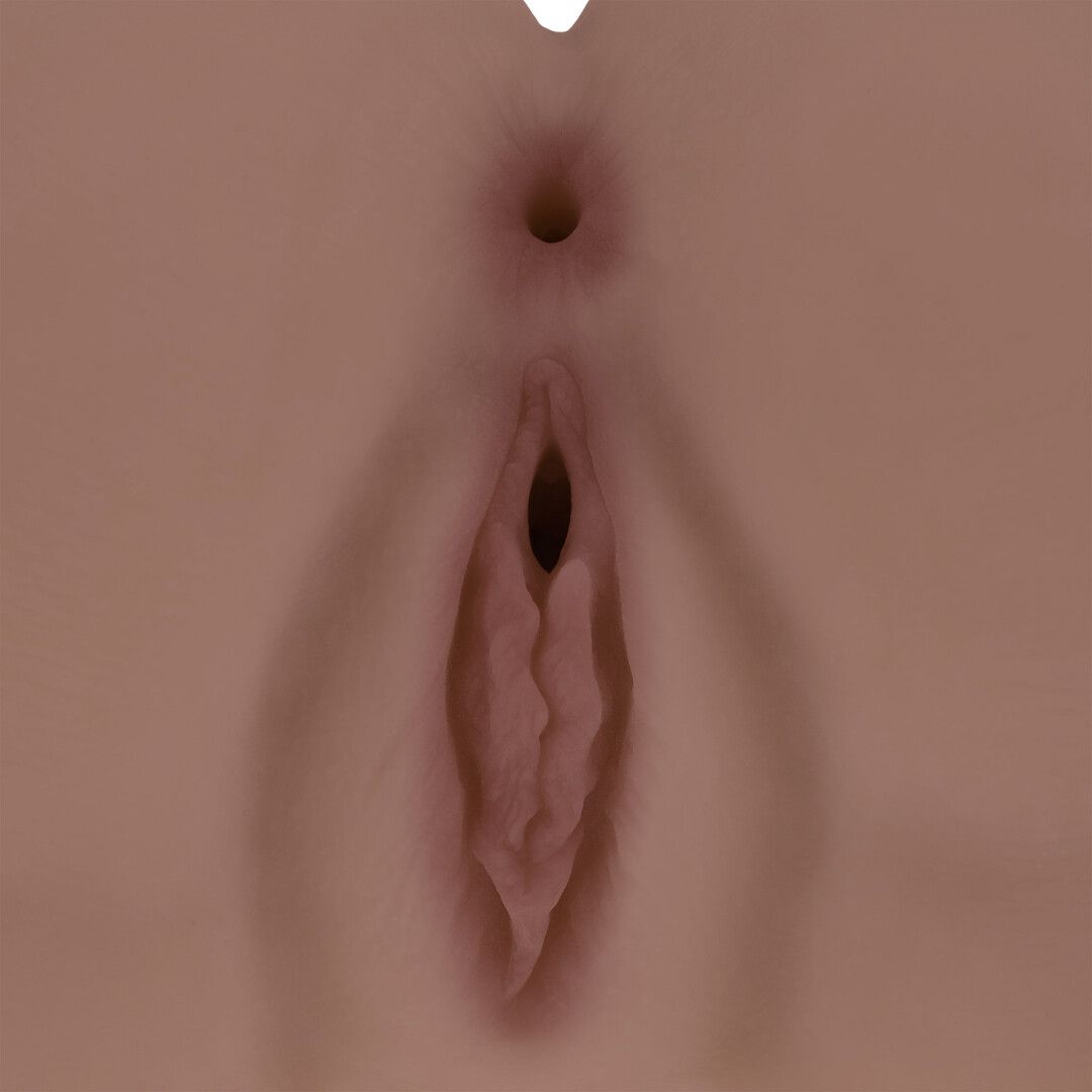 Bodyforms - Kaya Bloom - Dual Entry Vibrating Masturbator - 2,4 kg / 5.4 lbs - Brown — zdjęcie 4