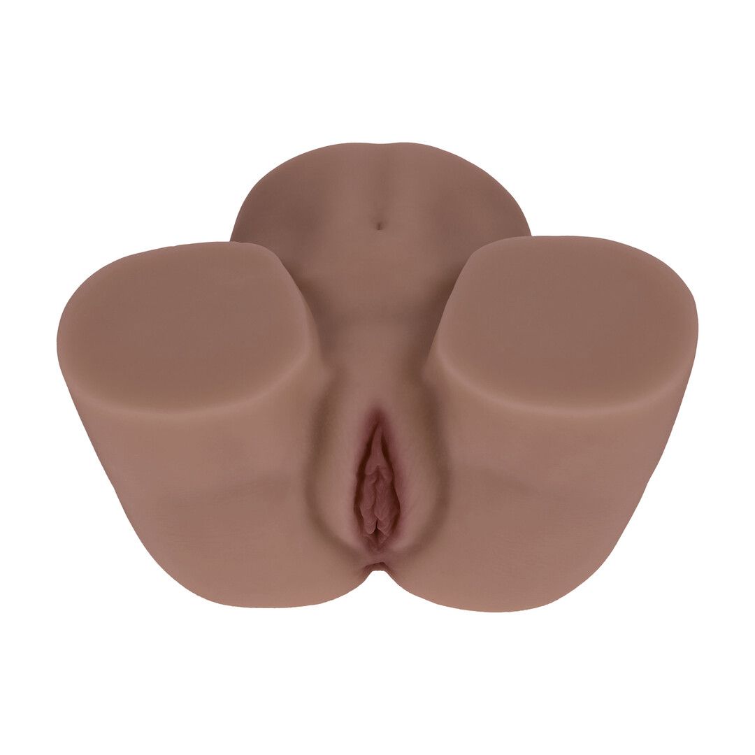 Bodyforms - Kaya Bloom - Dual Entry Vibrating Masturbator - 2,4 kg / 5.4 lbs - Brown — zdjęcie 5