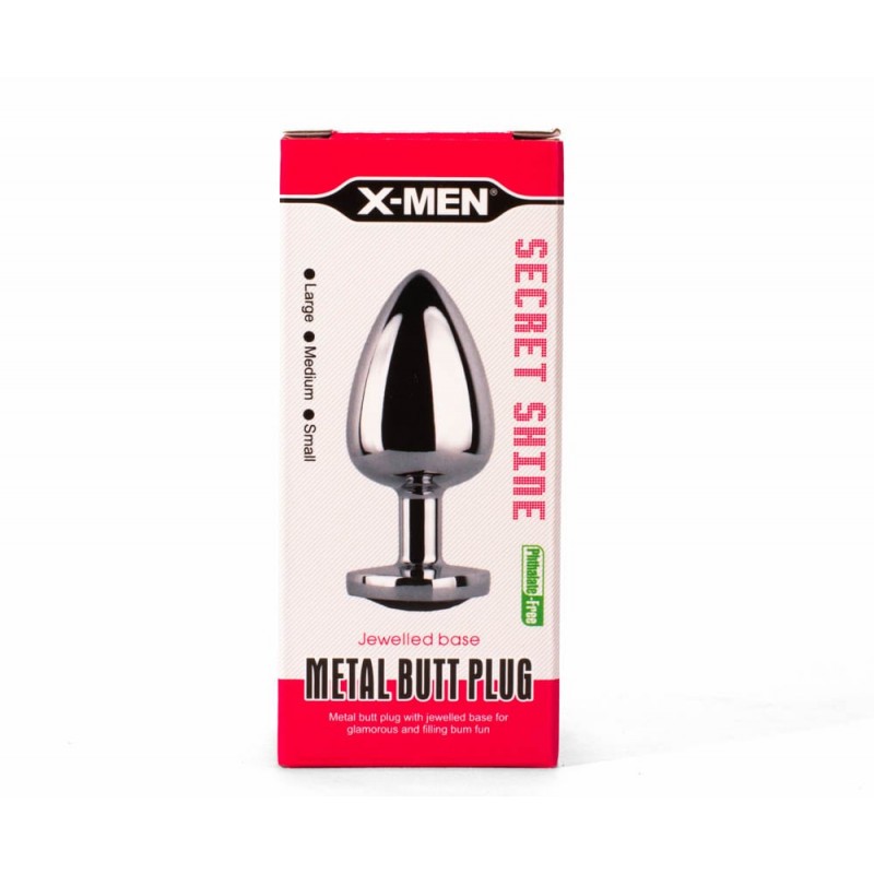 Korek analny Secret Shine Red Heart 7,1cm X-MEN — zdjęcie 5
