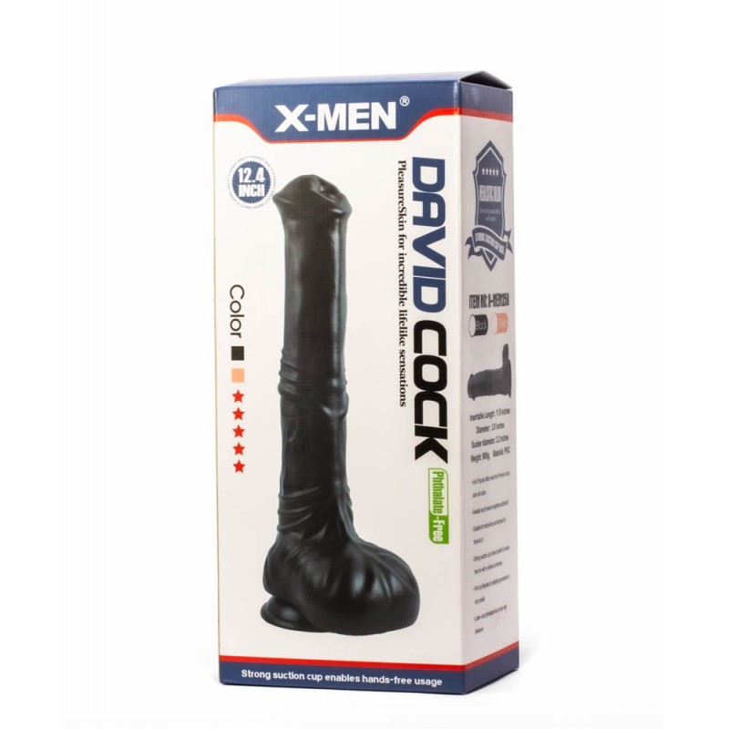Dildo z przyssawką David 31,5cm X-MEN — zdjęcie 7