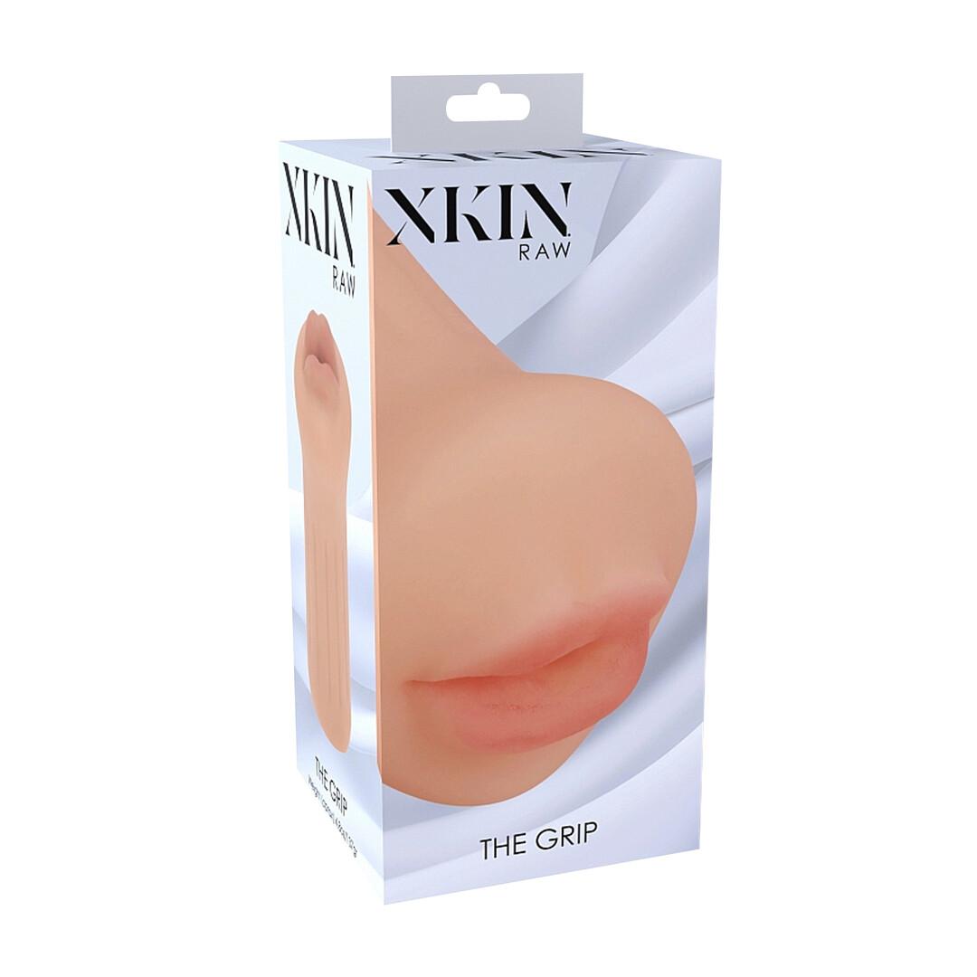 XKIN by Shots - Raw - The Grip - TPE Small Masturbator - 137g - Flesh