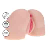 Bodyforms - Rina Brooks - Dual Entry Vibrating Masturbator - 2,4 kg / 5.4 lbs - Flesh