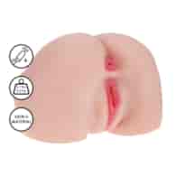 Bodyforms - Mia Hart - Dual Entry Vibrating Masturbator - 2,5 kg / 5.7 lbs - Flesh