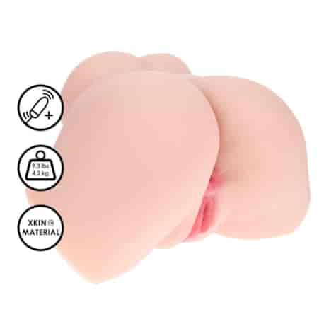 Bodyforms - Bree Knox - Dual Entry Vibrating Masturbator - 4,2 kg / 9.3 lbs - Flesh