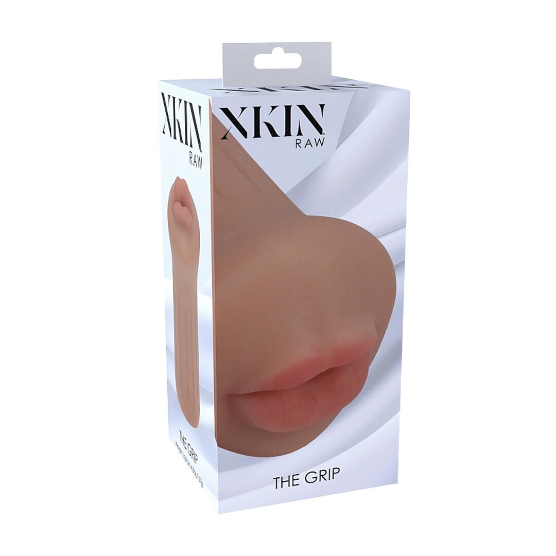 XKIN by Shots - Raw - The Grip - TPE Small Masturbator - 137g - Tan